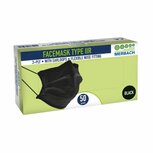 Mondmasker Type IIR Met Bandjes zwart