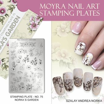 Moyra Stamping Plate 75 Norka&#039;s Garden MP75