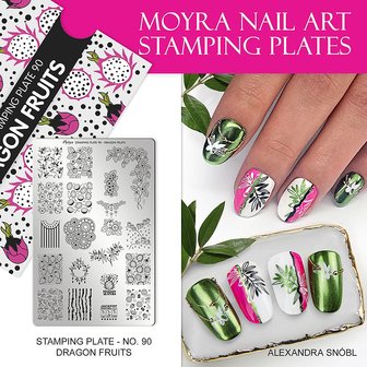 Moyra Stamping Plate 90 Dragon Fruits