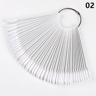 Nailcarrousel Oval Shape White 50pcs