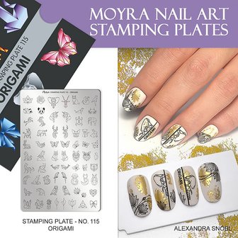 Moyra Stamping Plate 115 Origami