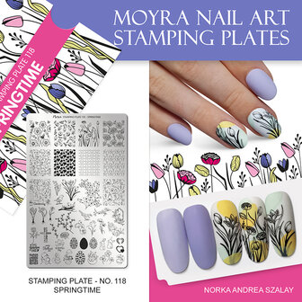 Moyra Stamping Plate 118 Springtime