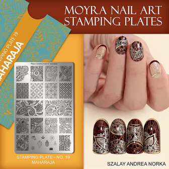 Moyra Stamping Plate 19 Maharadja.