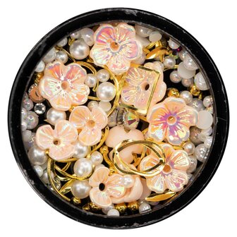 Nail Art 3D Flowers &amp; Pearls ROSE