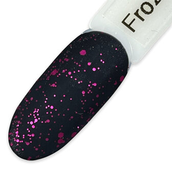 Diva Rubber Frozen Matte Topcoat - Glitter Rose 15ml