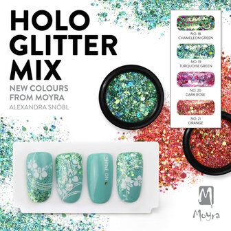 Moyra Holo Glitter Mix n&deg;18 Chameleon Green