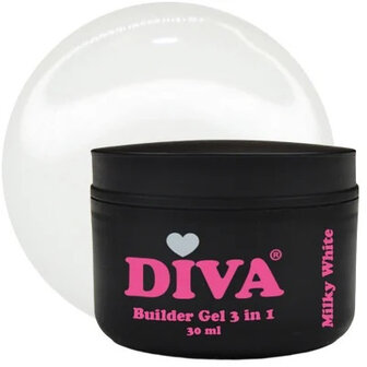 DIVA Builder Gel LOW HEAT 3-in-1 MILKY WHITE 15ml