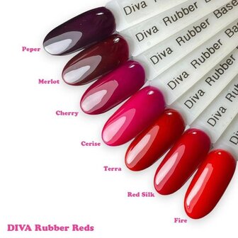 Diva Gellak Rubber Basecoat Pepper 15 ml