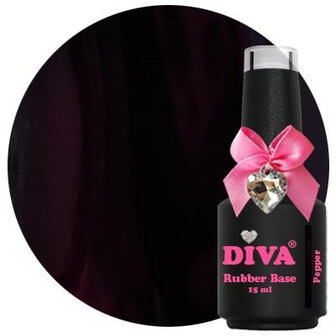 Diva Gellak Rubber Basecoat Pepper 15 ml