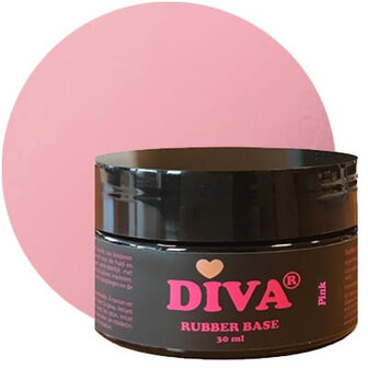 Diva Gellak Rubber Basecoat Pink 30 ml - POT