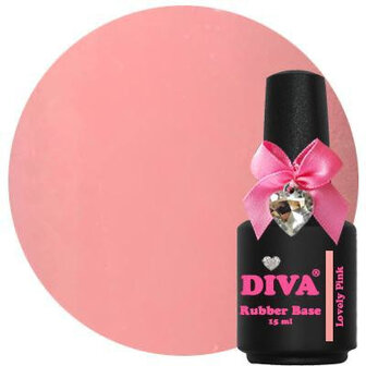 Diva Gellak Rubber lovely pink 15ml