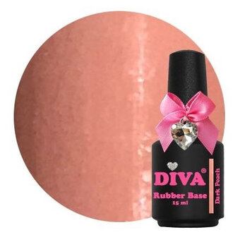 Diva Gellak Rubber Basecoat Dark Peach  15ml
