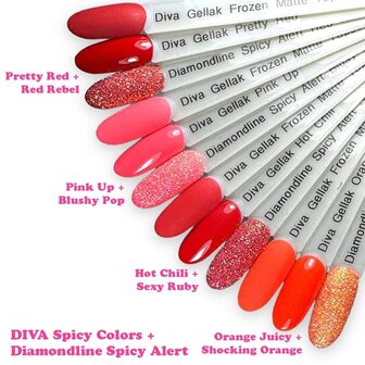 Diva Gellak Spicy Color Orange Juicy - 10ml - Hema Free