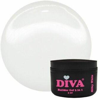 DIVA Builder Gel LOW HEAT 3-in-1 MILKY WHITE 5ml