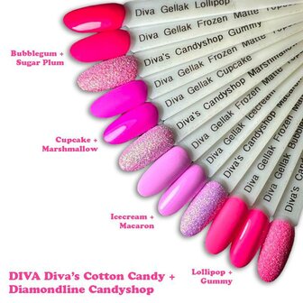 Diva Gellak Diva&#039;s Cotton Candy -Lollipop- 10ml - Hema Free