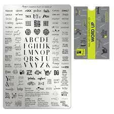 Moyra Stamping Plate 129 Word Up