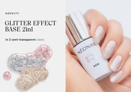 GLITTER BASE EFFECT - SILVER TWINKLE - BIAB 