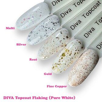 Diva Topcoat Flaking Top Coat Silver&nbsp;- 15ml