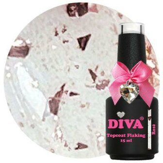 Diva Topcoat Flaking Top Coat Ros&eacute;&nbsp;- 15ml