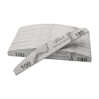 100/180 grit Halfmoon File REMOVE &amp; REFINE (25pcs)