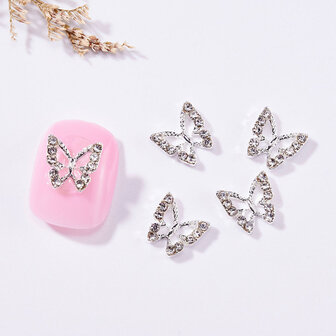 3D Art Butterfly Silver (10pcs)