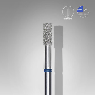 Diamantnagelboor, &quot;cilinder&quot;, blauw, kopdiameter 2,5 mm/ werkdeel 6 mm