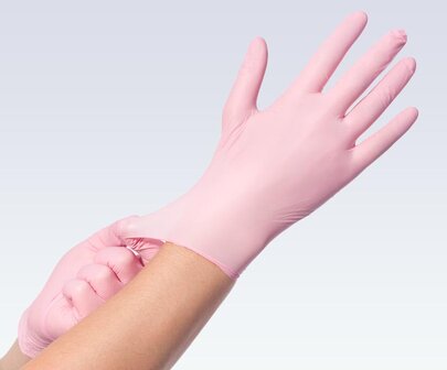 Nitril Handschoenen Medium Pink 