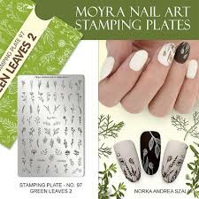 Moyra Stamping Plate 097 Green Leaves 2