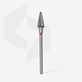 Hardmetalen nagelboor kegel rood EXPERT kop diameter 6 mm / werkend deel 14 mm