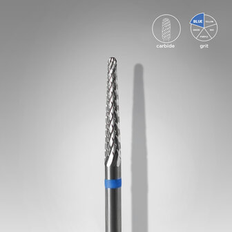 Hardmetalen nagelboor kegel blauw EXPERT kop diameter 2,3 mm / werkend deel 14 mm