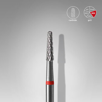 Hardmetalen nagelboor kegel rood EXPERT kop diameter 2,3 mm / werkend deel 14 mm