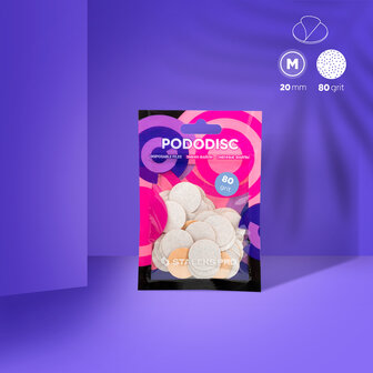Witte navulpads voor pedicureschijf Pododisc Staleks Pro M, korrelgrootte 80 (50 st)