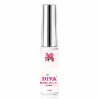 DIVA Metallic Liner Gel Silver - Hema&amp;TPO-free
