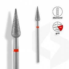 Diamanten spijkerboor puntig perenrood EXPERT-kop, diameter 4 mm / werkend onderdeel 12 mm