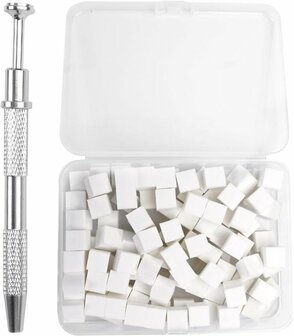 Mini sponges met metalen grijper