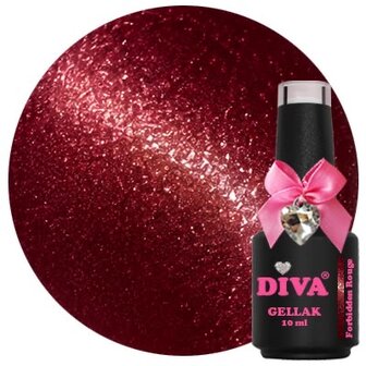 DIVA Gellak Cat Eye Rouge Obsession Collection 6x 10 ml met gratis Bear magneet &amp; Colorpop Stickers #