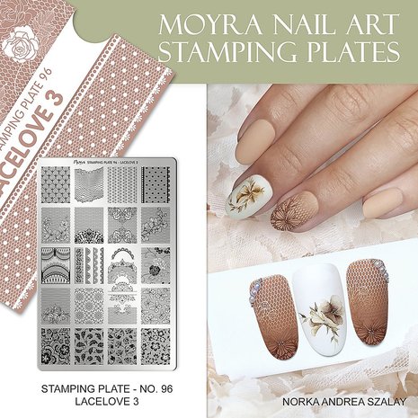 Moyra Stamping Plate 96 LACE LOVE 3