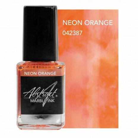 Abstract Marble Inc Neon Orange