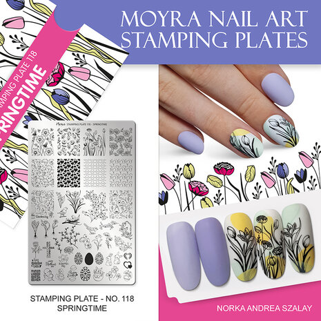 Moyra Stamping Plate 118 Springtime