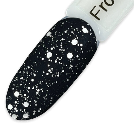 Diva Rubber Frozen Matte Topcoat - Glitter Silver 