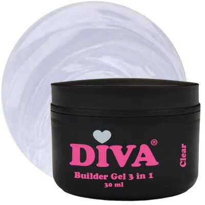 DIVA Builder Gel LOW HEAT 3-in-1 CLEAR 15ml