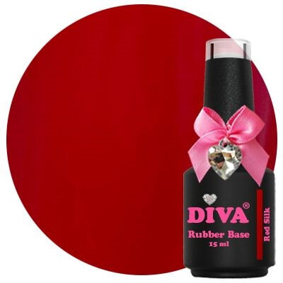 Diva Gellak Rubber Basecoat Red Silk 15 ml