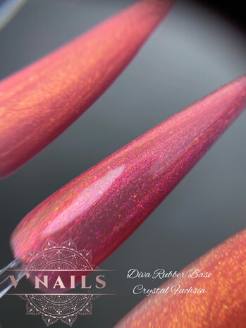 Diva Gellak Rubber Basecoat Crystal Fushia 15 ml