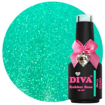 Diva Gellak Rubber Basecoat Crystal Mint 15 ml