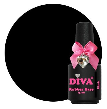Diva Gellak Rubber Basecoat Black 15ml