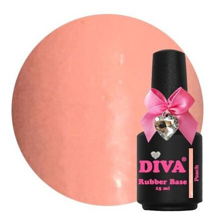 Diva Gellak Rubber Basecoat Peach  15ml