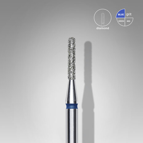Diamantnagelboor, afgeronde "cilinder", blauw, kopdiameter 1,4 mm/ werkdeel 8 mm