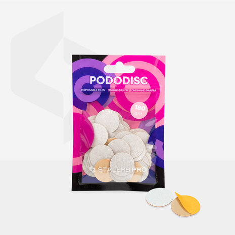 Witte navulpads voor pedicureschijf Pododisc Staleks Pro M, korrelgrootte 180 (50 st)