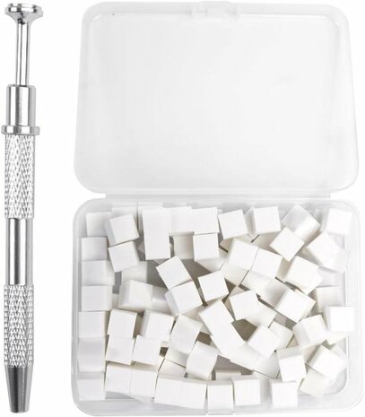 Mini sponges met metalen grijper